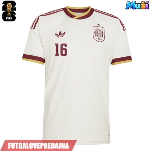 Lacne Muži Futbalové dres Španielsko Rodri Hernandez #16 MS 2026 Krátky Rukáv - Preč